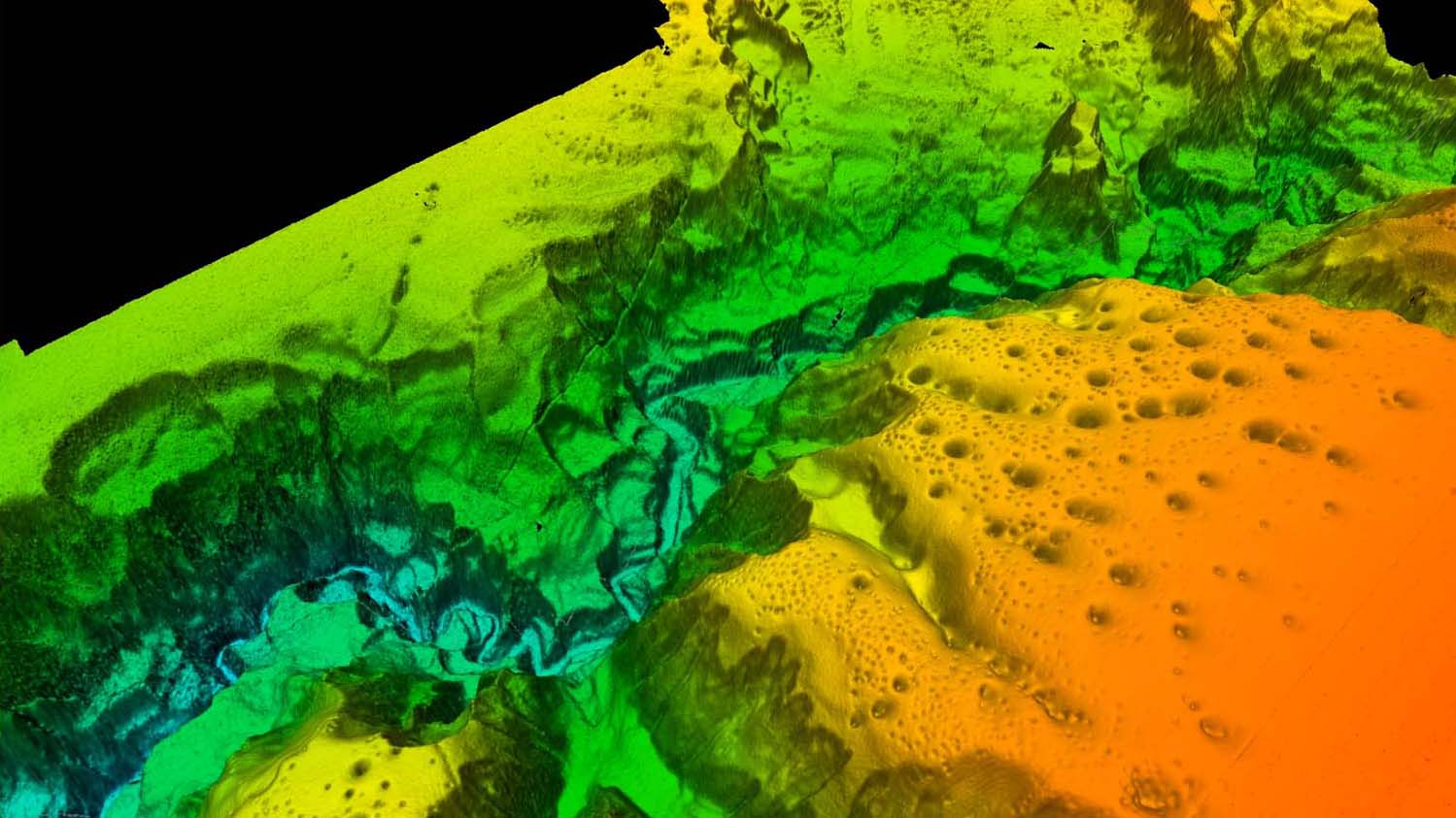 Reconstrucción 3D del fondo marino de Capbreton. Extracto de vídeo. Imagen: IEO