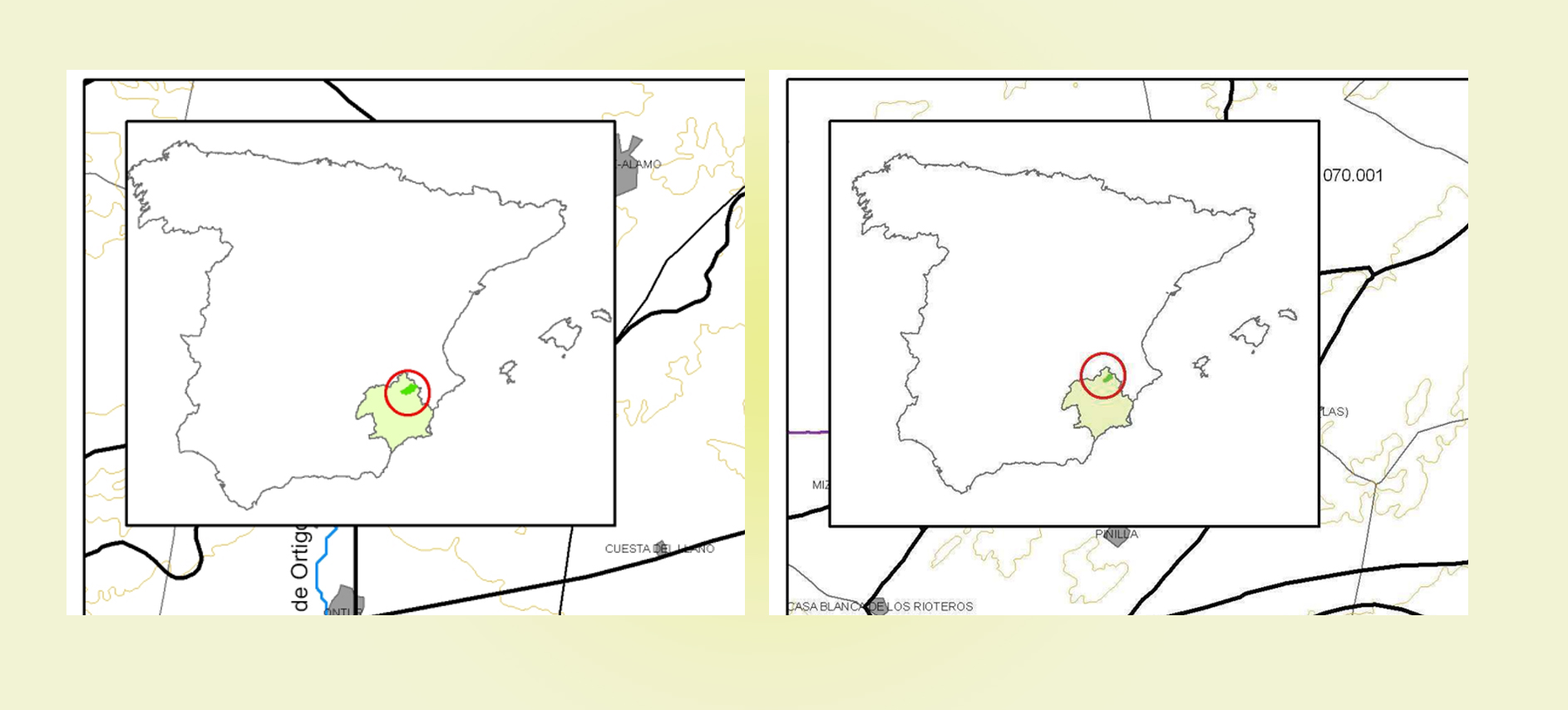 Mapas extraídos de las fichas de caracterización de los acuíferos de Cingla y Ontur. Imagen: CHS