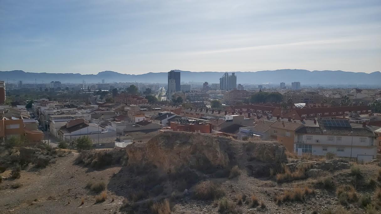 Capa de contaminación sobre la ciudad de Murcia. Foto: Ecologistas en Acción