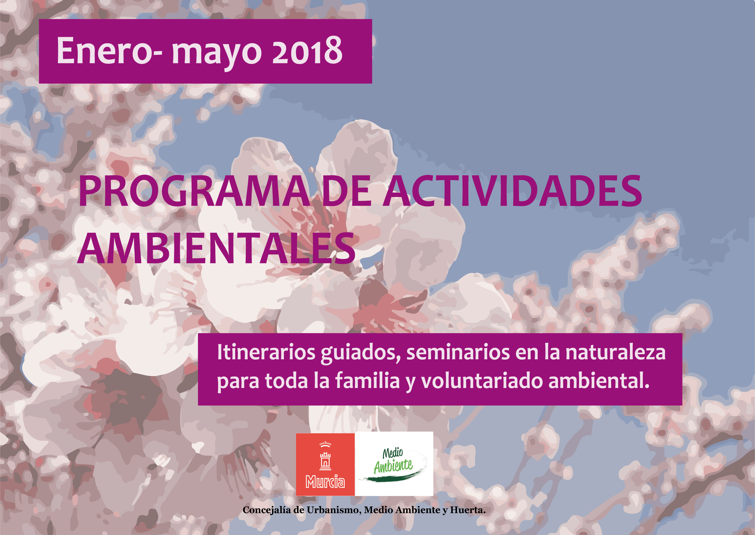 Cartel del programación actividades ambientales del Ayto. de Murcia