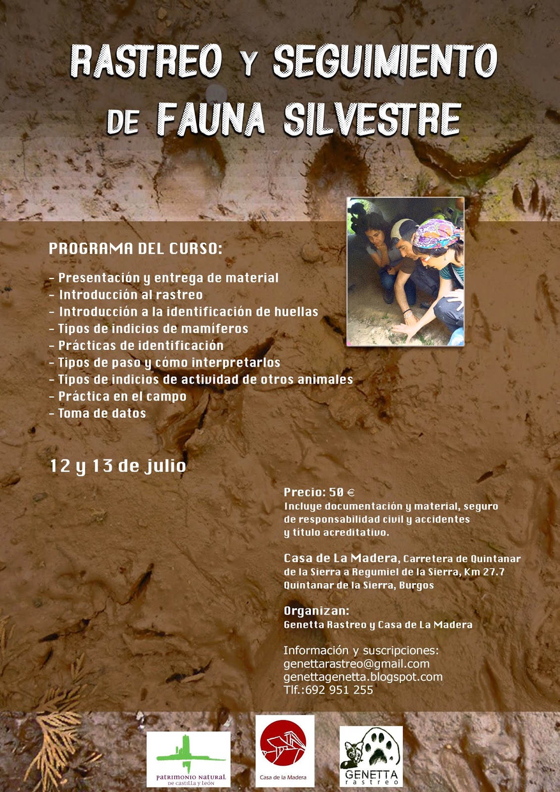 Curso de Rastreo y Seguimiento de Fauna en Quintanar de la Sierra (Burgos)