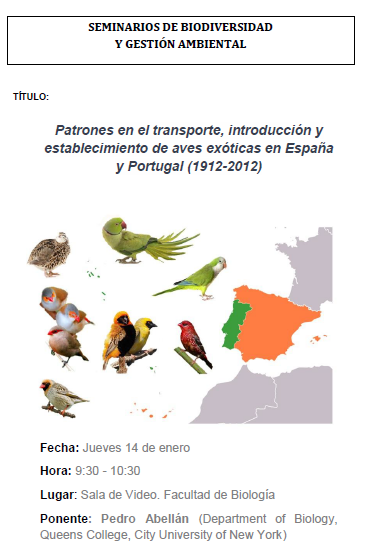 Ponencia sobre aves exóticas en la UMU.