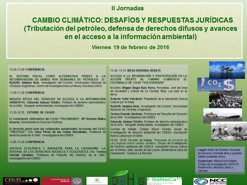  II Jornadas CAMBIO CLIMÁTICO: DESAFÍOS Y RESPUESTAS JURÍDICAS 