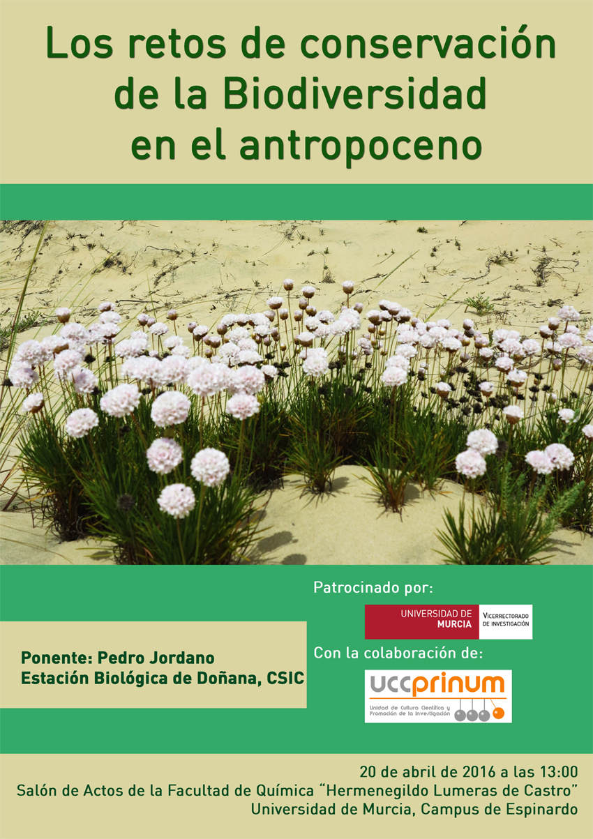 Charla: 'Los retos de conservación de la Biodiversidad en el Antropoceno', por Pedro Jordano, profesor del CSIC 