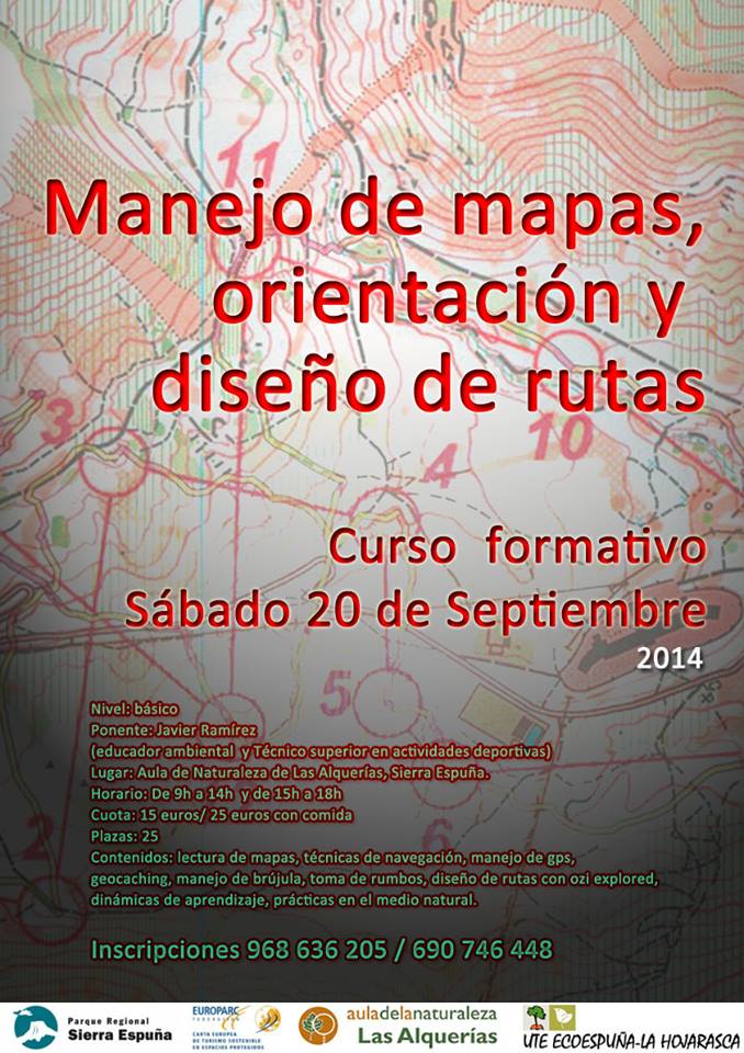 Curso sobre mapas, orientación y diseño de Rutas en Sierra Espuña
