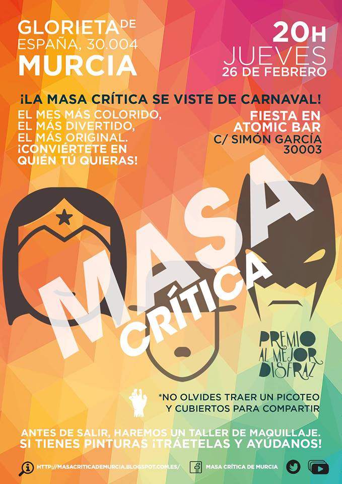 Masa Crítica ciclista de Murcia de febrero
