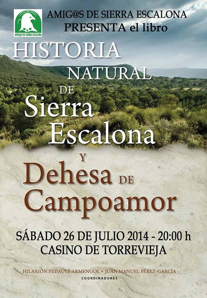 Presentación del libro 'Historia Natural de Sierra Escalona y Dehesa de Campoamor' en Torrevieja