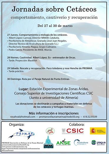 Jornadas sobre cetáceos en Almería