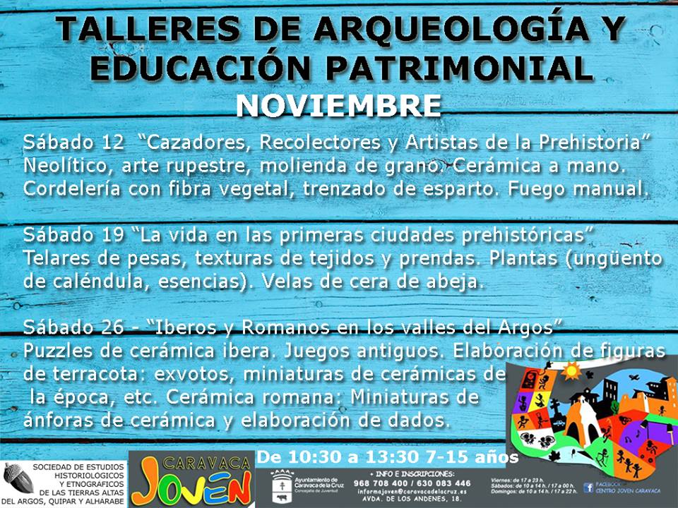 Programa de Arqueología y Educación Patrimonial de la SEHETAAQA en Caravaca.