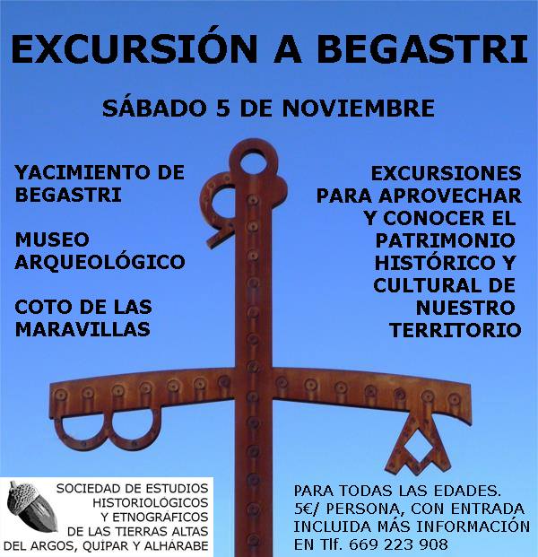 Excursión al yacimiento de Begastri, con la Sociedad de Estudios Historiológicos y Etnográficos de las tierras altas del Argos, Quípar y Alhárabe.