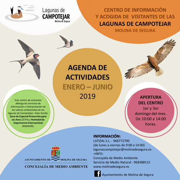 Cartel de las Actividades en las Lagunas de Campotéjar, con el Ayto. de Molina