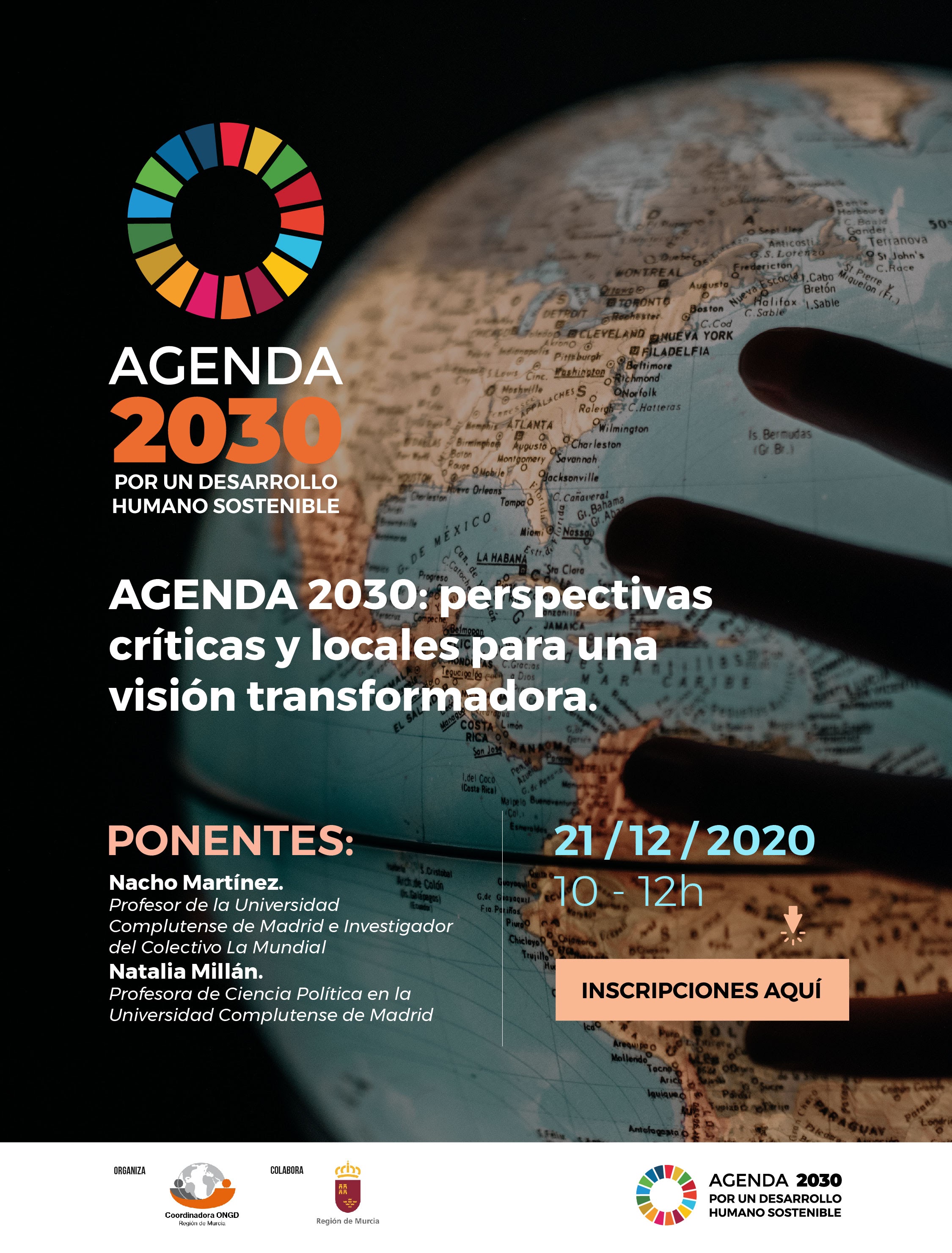 Jornada online Agenda 2030, con la Coordinadora de ONGD de la Región de Murcia