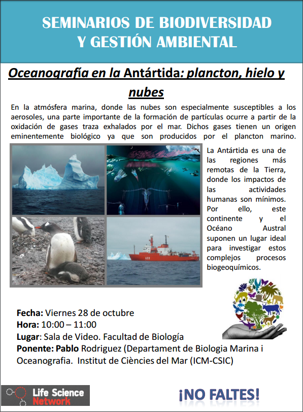 Charla sobre la Antártida, con la Facultad de Biología de la UMU.