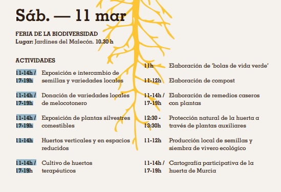 Programa de la Feria de la Biodiversidad 1, con el Ayto. de Murcia