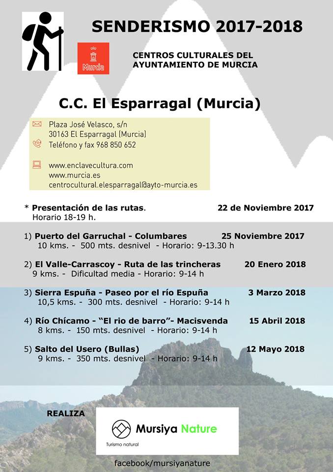 Programa de actividades de senderismo del C.C. El Esparragal