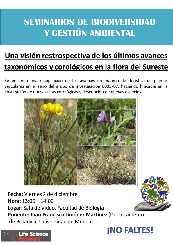 Charla 'Avances taxonómicos y corológicos en la flora del Sureste', con la UMU