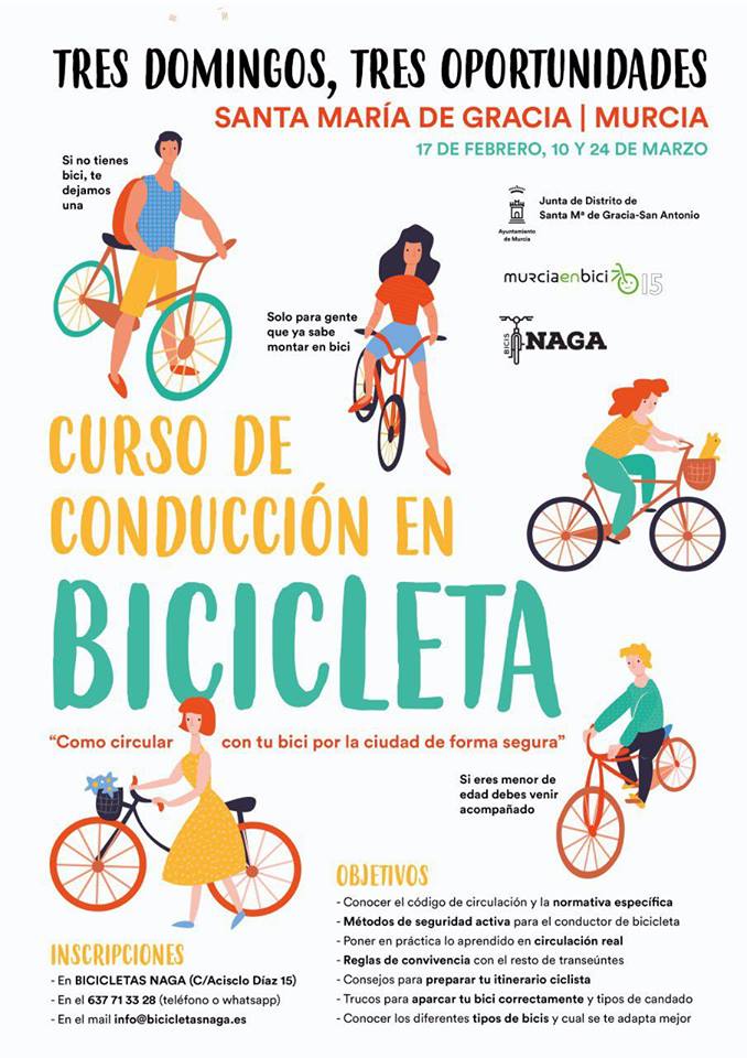 Curso de Conducción de Bici, con Murcia en Bici