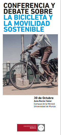 Conferencia sobre movilidad sostenible con la Asociación para la Promoción del Uso de la Bicicleta en la Universidad de Murcia