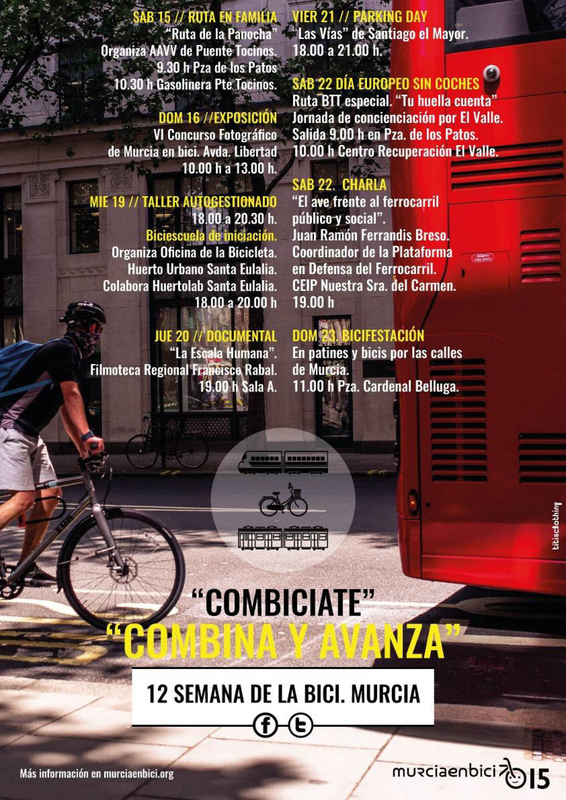 Programa de la XII Semana de la Bici de Murcia en Bici