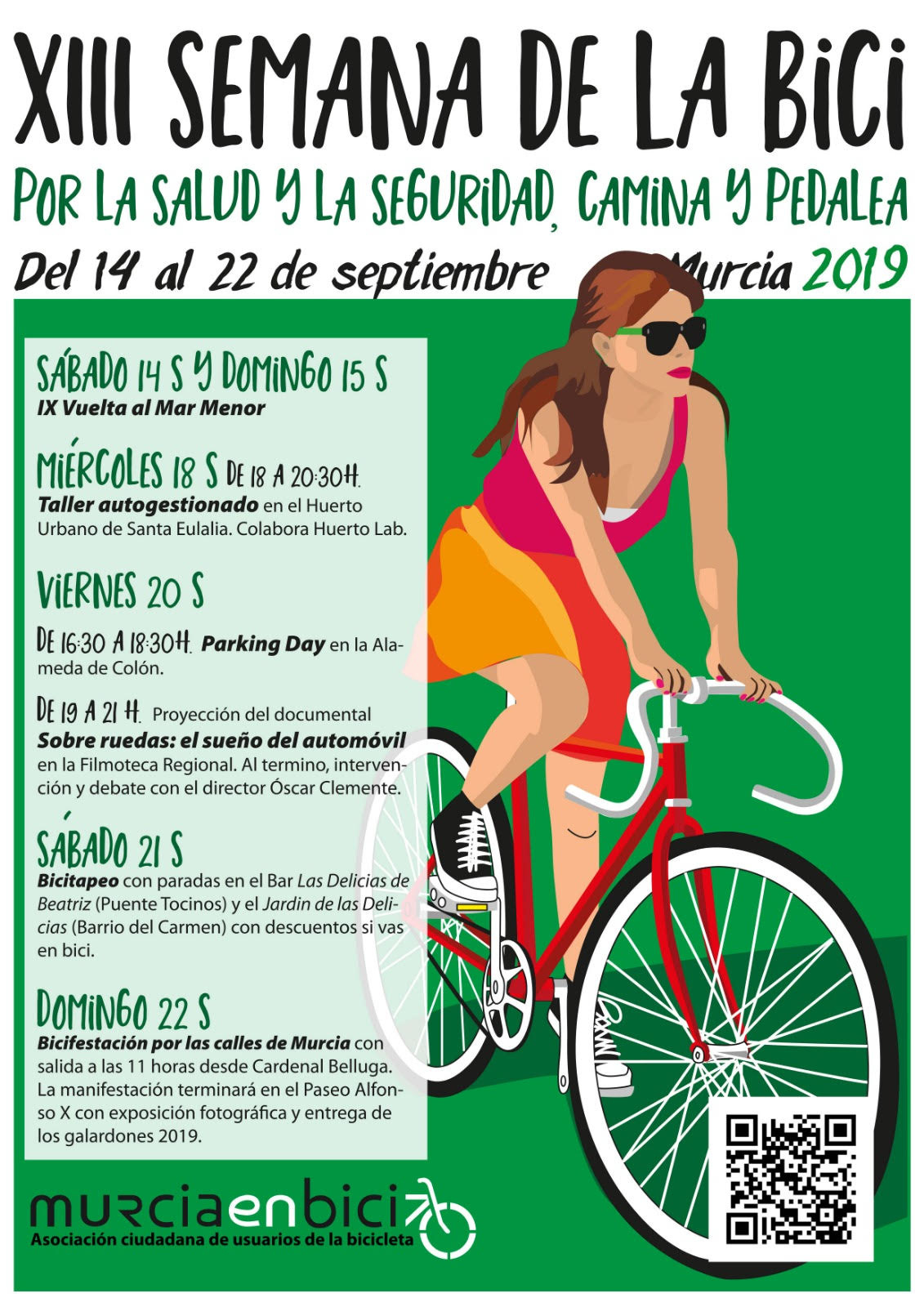 Programa de la XIII Semana de la Bici, con Murcia en Bici