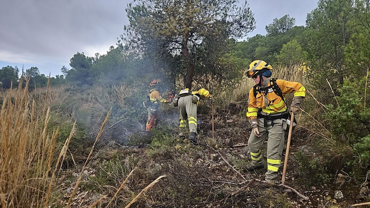 Reciente conato de incendio en Los Gavilanes (Yecla). Foto: 112