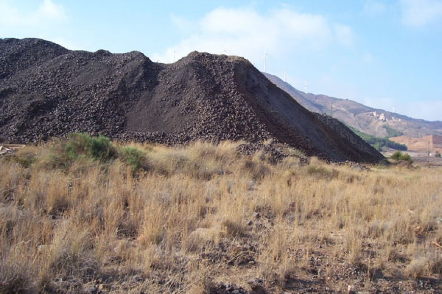 Fotografía de archivo de restos minerales de la Sierra Minera. imagen: UPCT