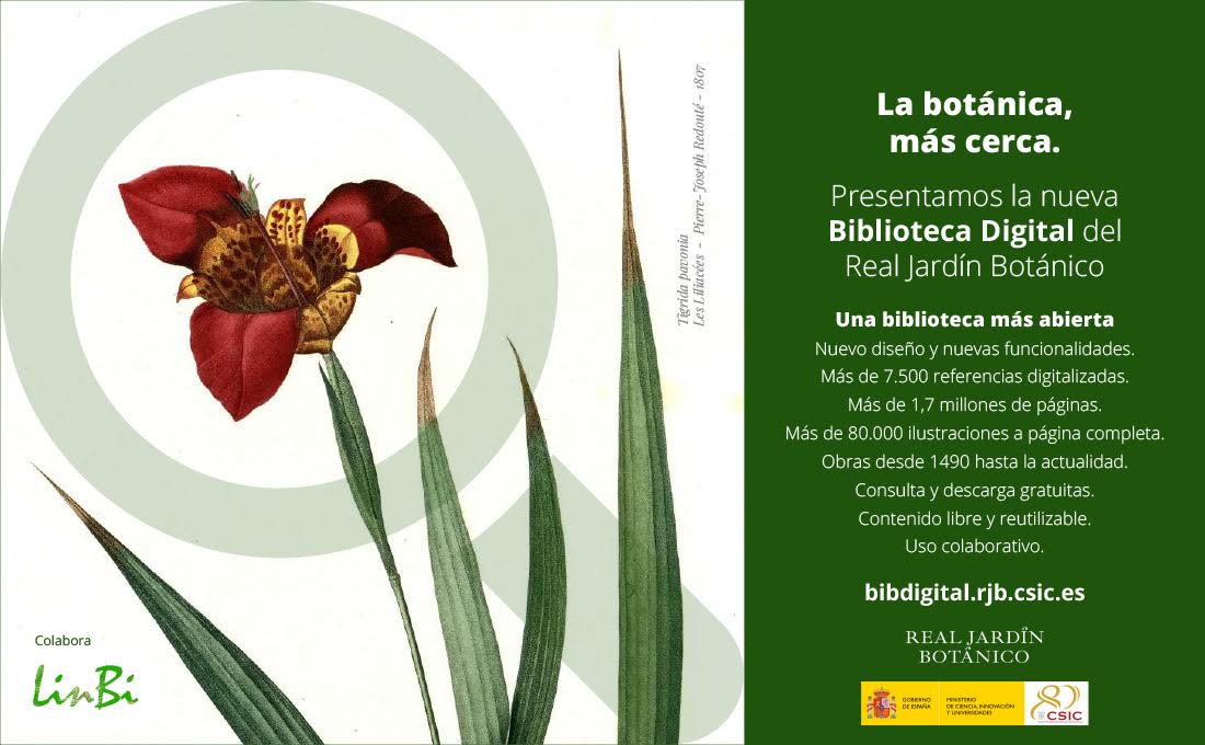 Promo de la la nueva Biblioteca Digital del Real Jardín Botánico de Madrid. Imagen: RJB-CSIC