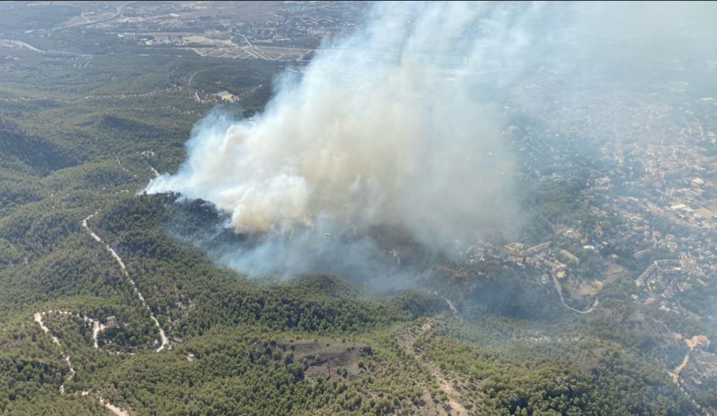 Imagen aérea de la zona afectada. Foto: 1-1-2