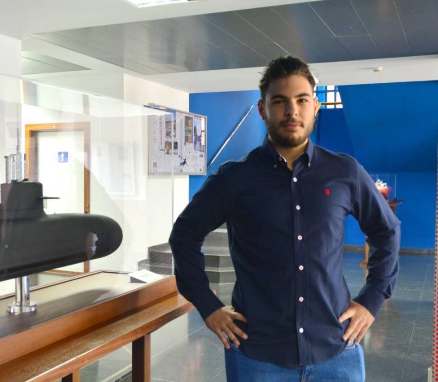 Andrés Pastor, estudiante de Máster en Ingeniería Naval y Oceánica de la Universidad Politécnica de Cartagena. Imagen: UPCT